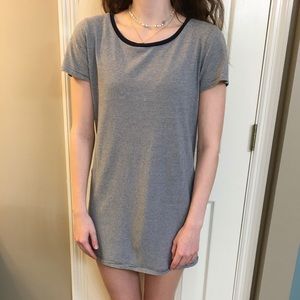 Forever 21 T-shirt dress blue white stripes medium great summer lightweight